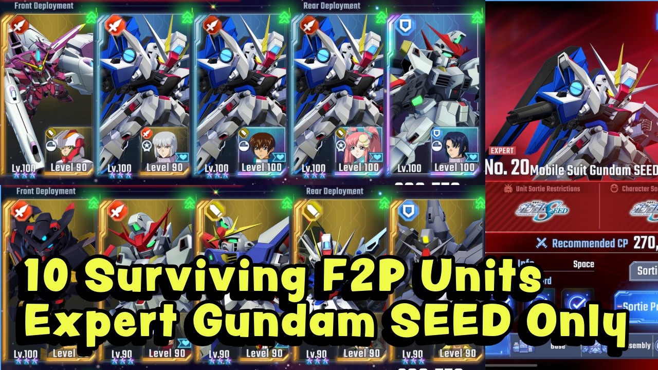 10 выживших бесплатных юнитов | Gundam SEED Eternal Road, экспертный уровень сложности (SD G Gene...
