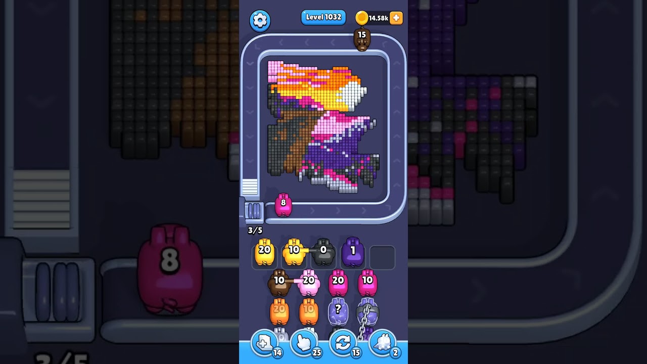 Pixel Flow Level 1032 Solution No Commentary 