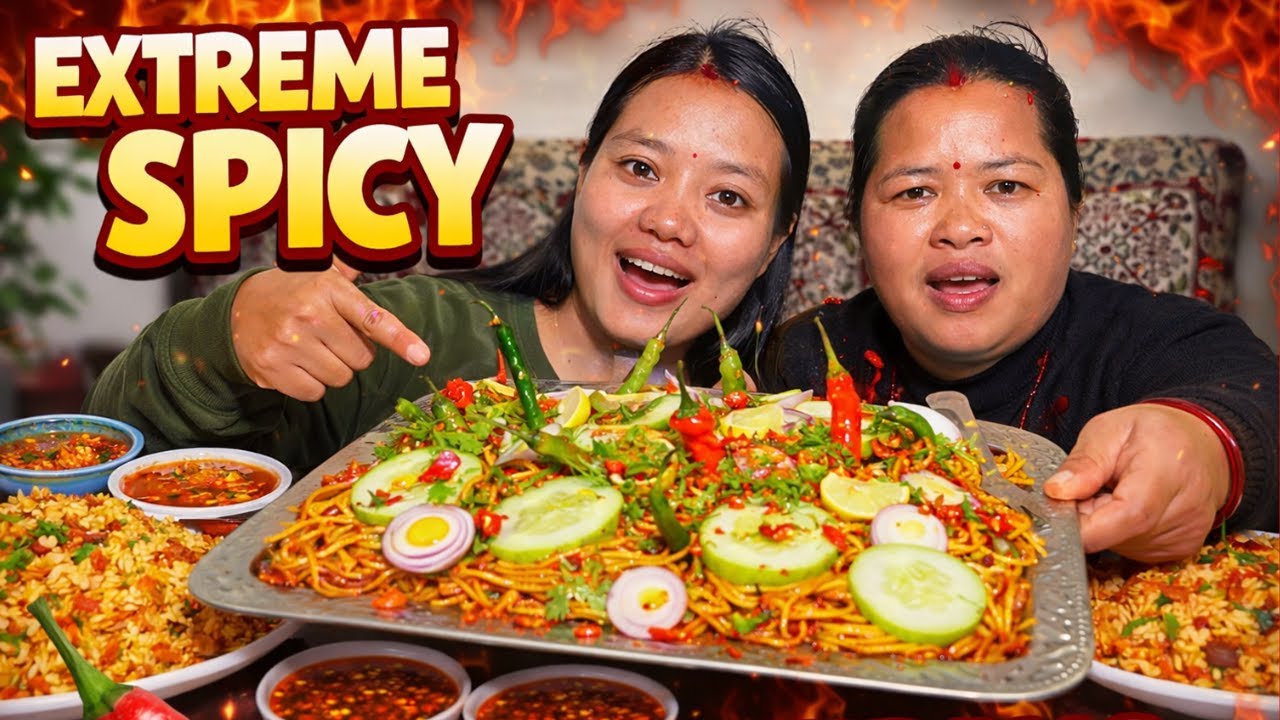 EXTREME SPICY NOODLES MUKBANG 🔥 | Can We Handle This Heat?