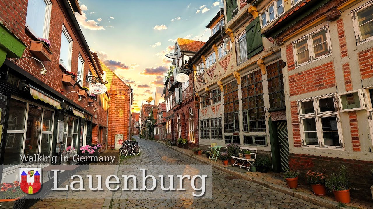 【4K】 Lauenburg | Walking at the Historic Shipping Town on the Elbe River