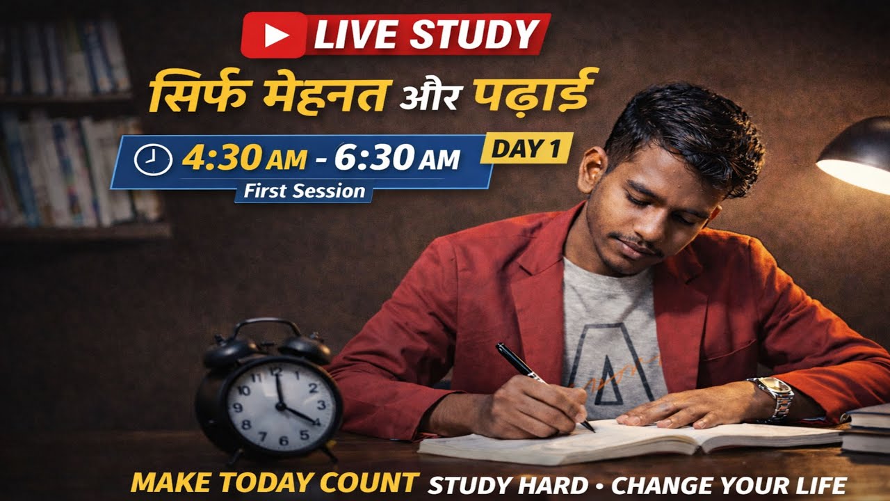Live study with me 12 hours daily ⏰ | Morning Study with me | No distraction Only focus | 