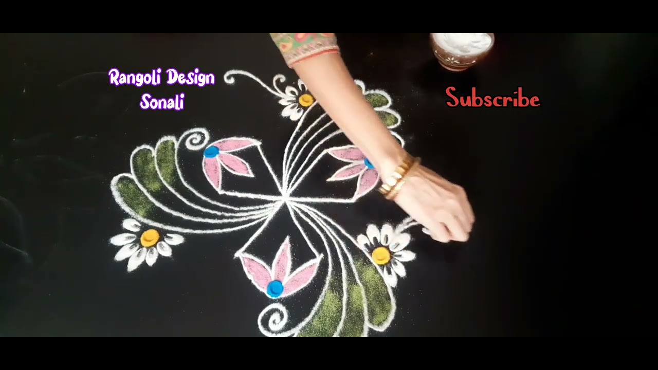 Easy 5×3 dots Small Rangoli🌞Daily use Chinna Muggulu🌞