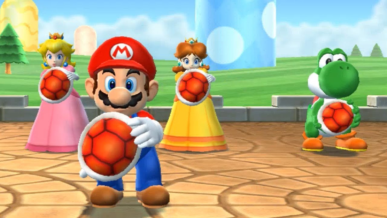 Mario Party 9 Extras Goomba Bowling - Mario vs Peach vs Daisy vs Yoshi| Cartoons Mee