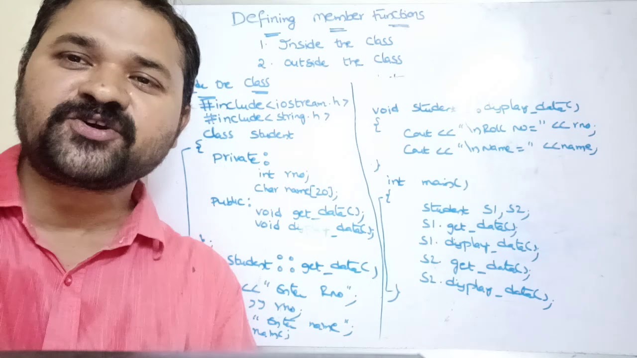 Defining Member Functions in C++ || Inside the Class || Outside the Class || C++ Programming