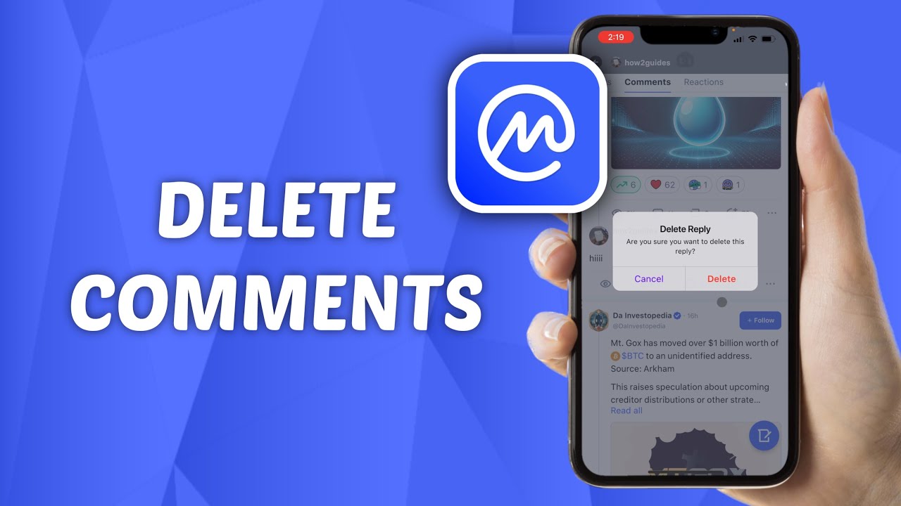 How to Delete Comment on CoinMarketCap