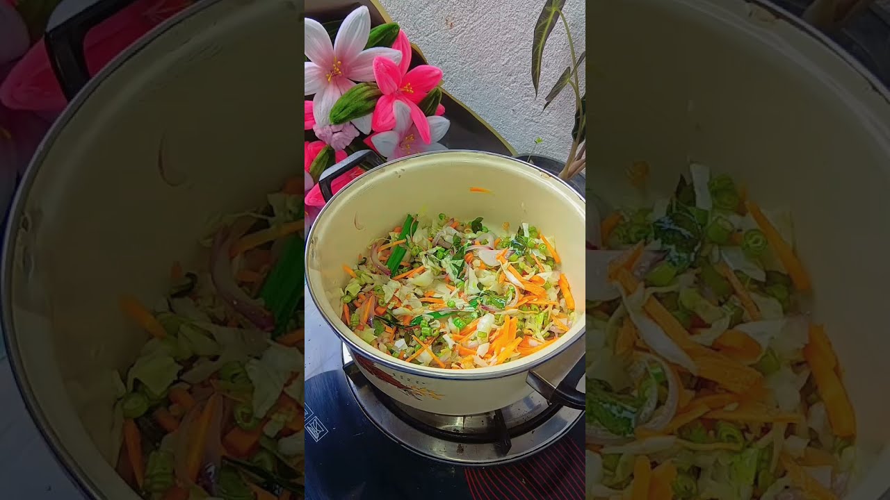 ස්පයිසි වෙජිටබල් රයිස් නූඩ්ල්ස් 🍜 Easy Rice noodles recipe 🤤♥️
