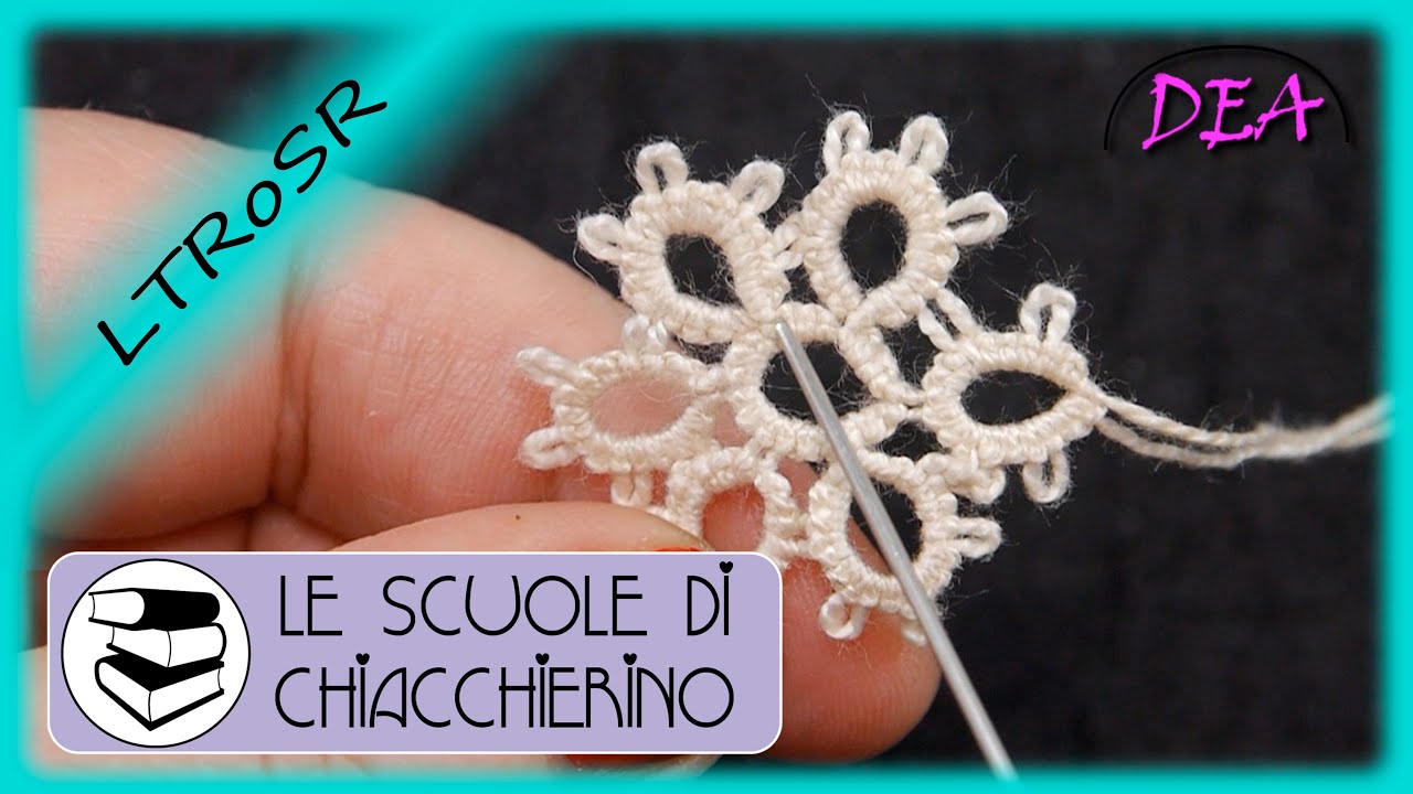 S.C.68°Tut.a.- LTRoSR - Cerchio su Split Ring. Loop filo secondario - Loop Tatted Ring on Split Ring
