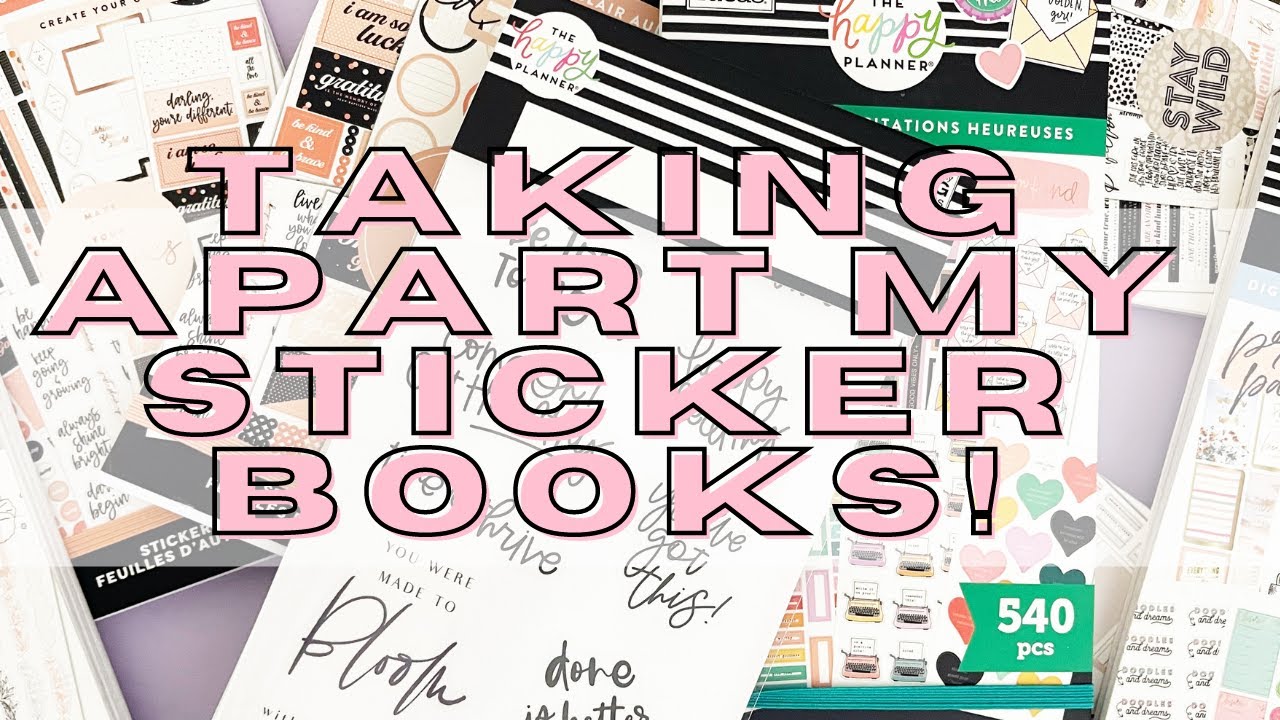 TAKING APART MY STICKER BOOKS | BLACK QUOTES | CREATE YOUR OWN STICKER BOOK