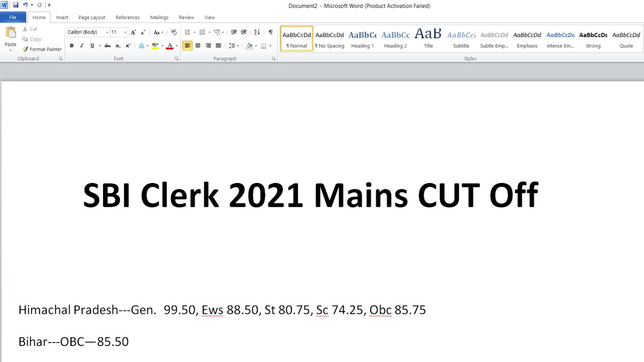 SBI CLERK 2021 MAINS CUT OFF | SBI CLERK MAINS CUT OFF 2021 | SBI CLERK 2021 MAINS CUT OFF