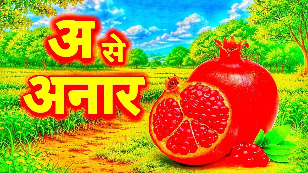 अ से अनार आ से आम, हिंदी वर्णमाला, अआइईउऊ, क से कबूतर, a se anar,aa se aam, हिंदीस्वरब्यंजन#kidssong