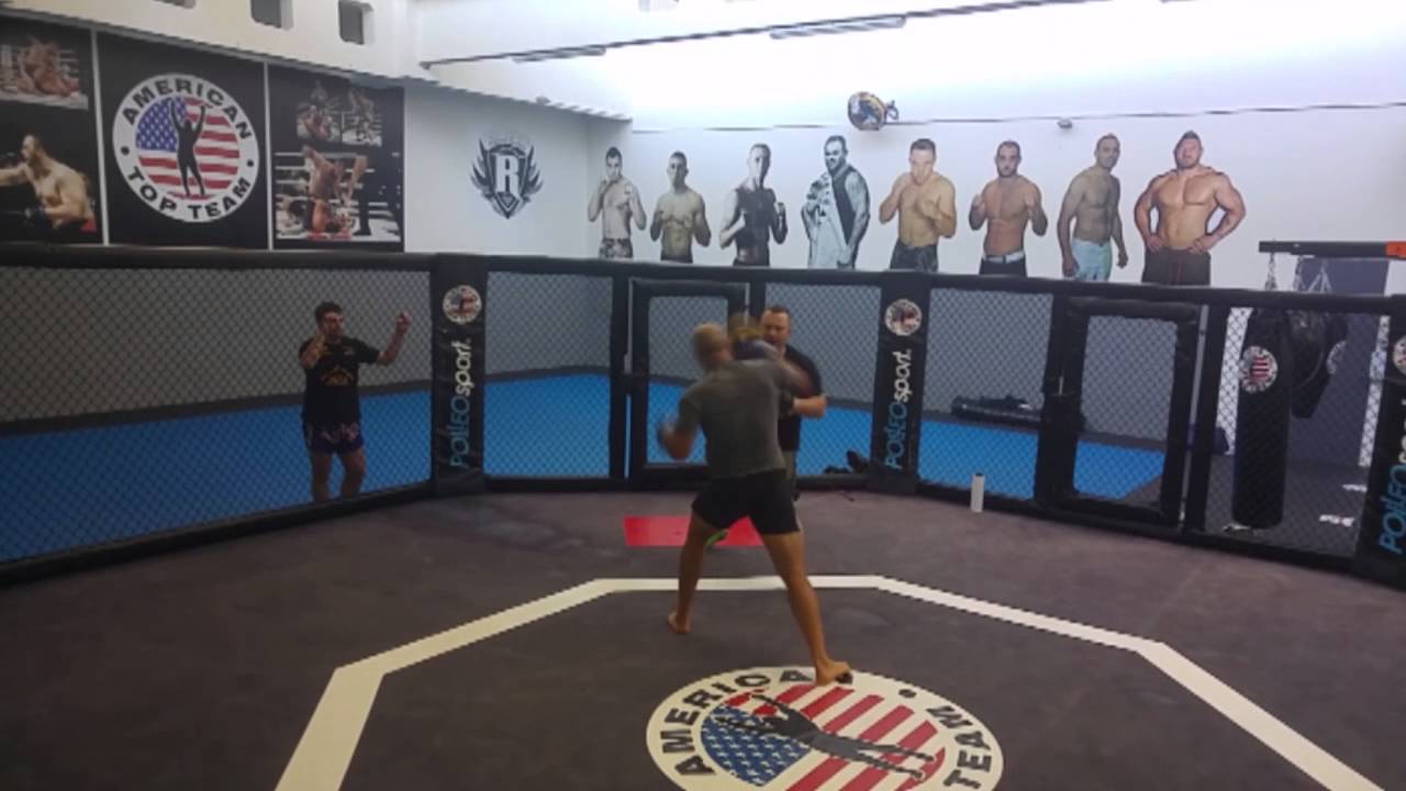 Junior Dos Santos - hitting pads at ATT Zagreb