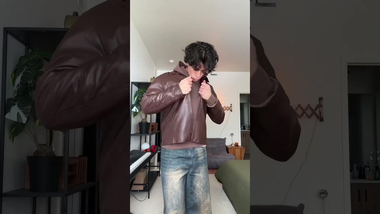 Brown leather Jacket Fit #fashion #outfit #style #ootd #fit