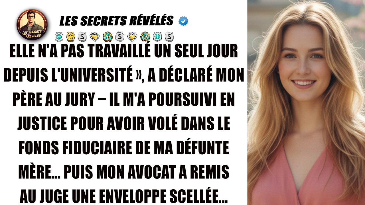 Mon père m'accuse de vol devant le jury, mais il ignore qui préside vraiment ce tribunal.