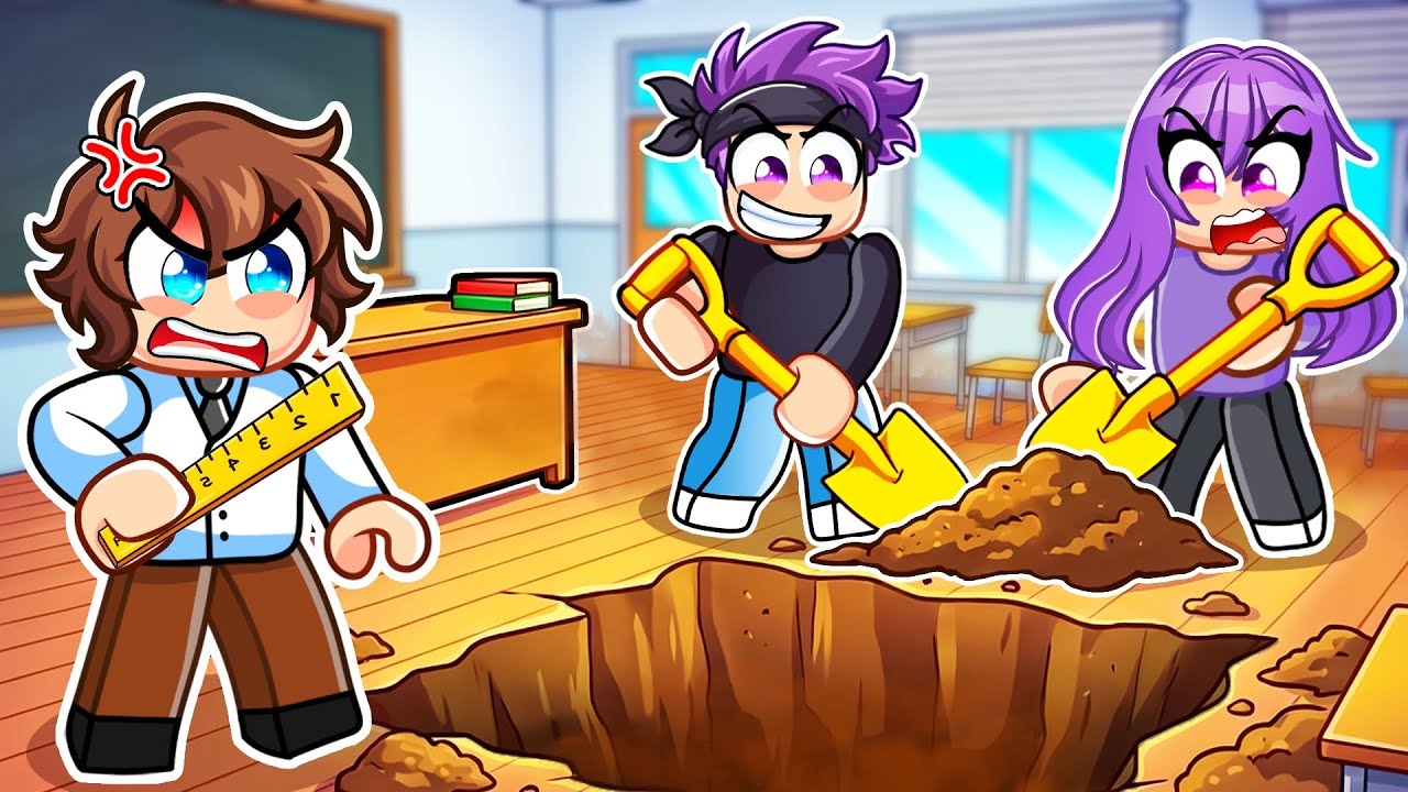 KAAN & DANIA GRABEN 1 LOCH UM AUS DEM KLASSENZIMMER ZU ENTKOMMEN!