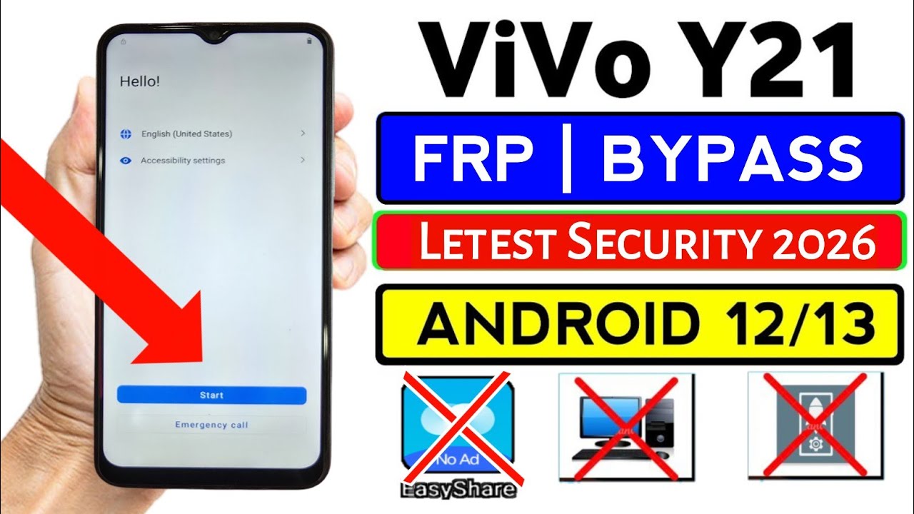 Vivo Y21 Android 12/13 Frp Bypass | Y21T / Y21s (V2111) Google Frp Bypass | Latest Security Method 