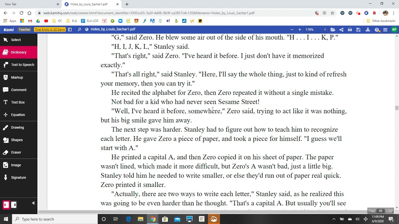 Holes by Louis Sachar Chapters 21-25