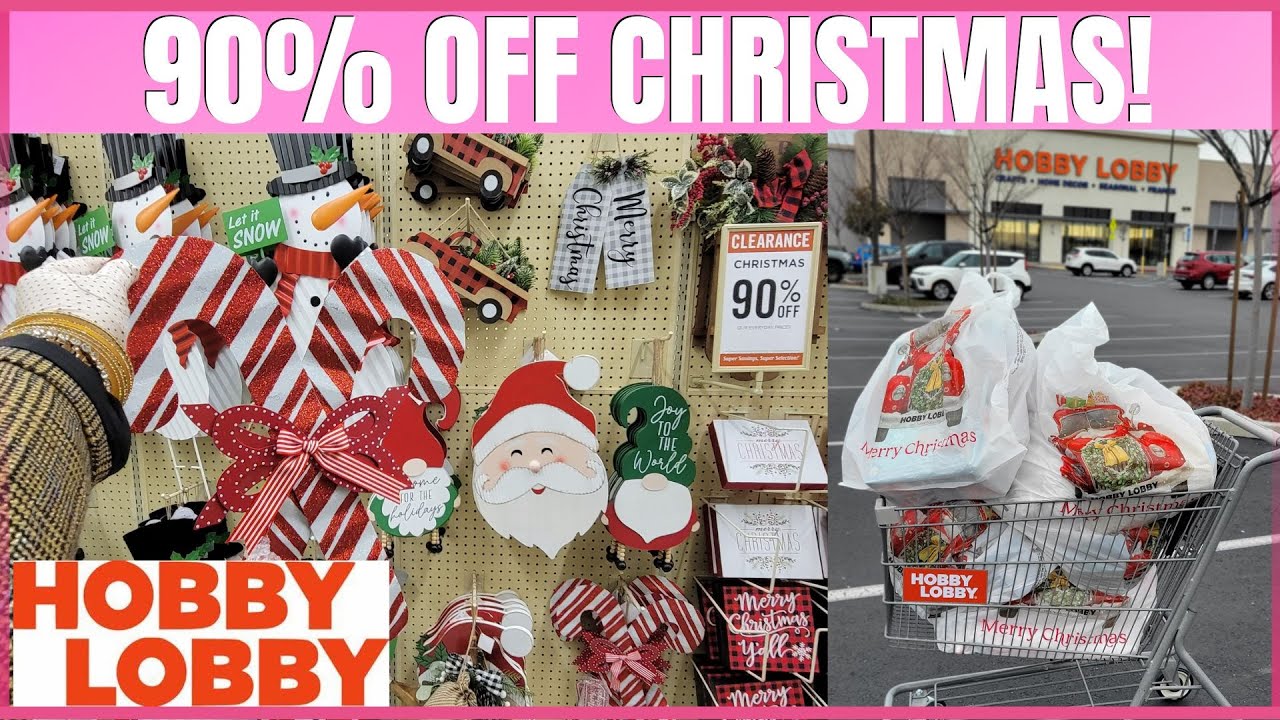 HOBBY LOBBY | 90% OFF CHRISTMAS! | DEALS, DEALS, DEALS | SHOP WITH ME | #hobbylobby