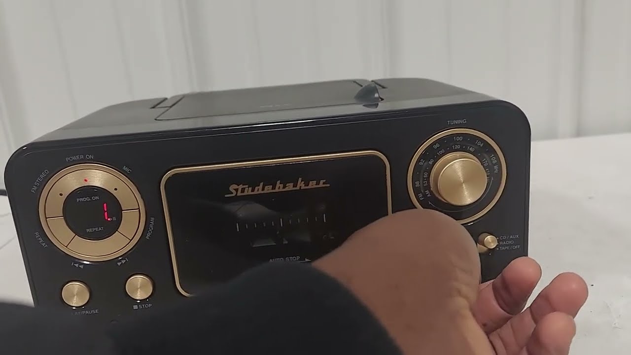 Studebaker SB2135BG Portable Stereo CD Player with AM/FM Radio & Cassette
