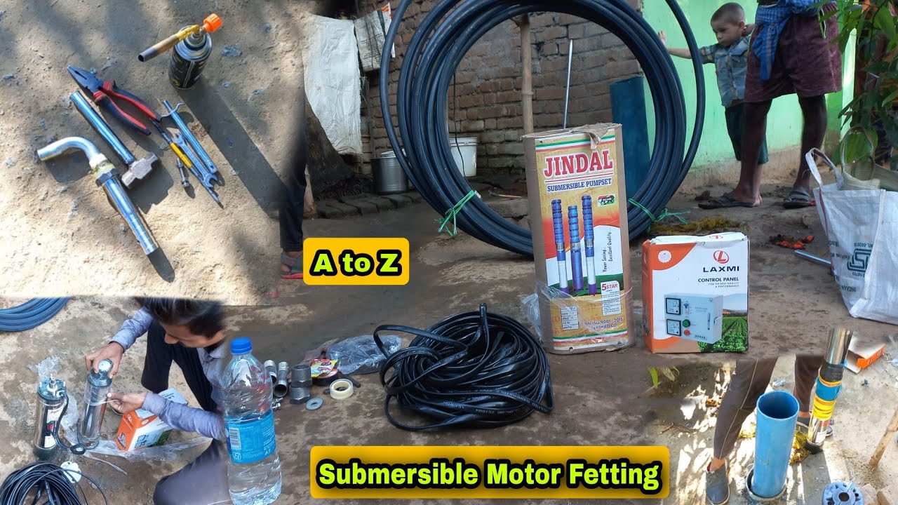Submersible Motor Installation || Submersible Motor Fitting Kaise Kare || Boring Motor Fetting