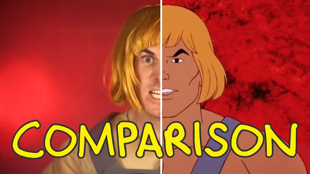 He-Man Live Action Intro - Homemade Side by Side Comparison
