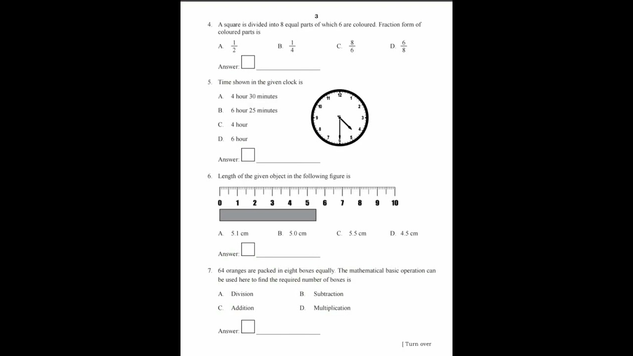Ksseb class 5 March 2023 model papers