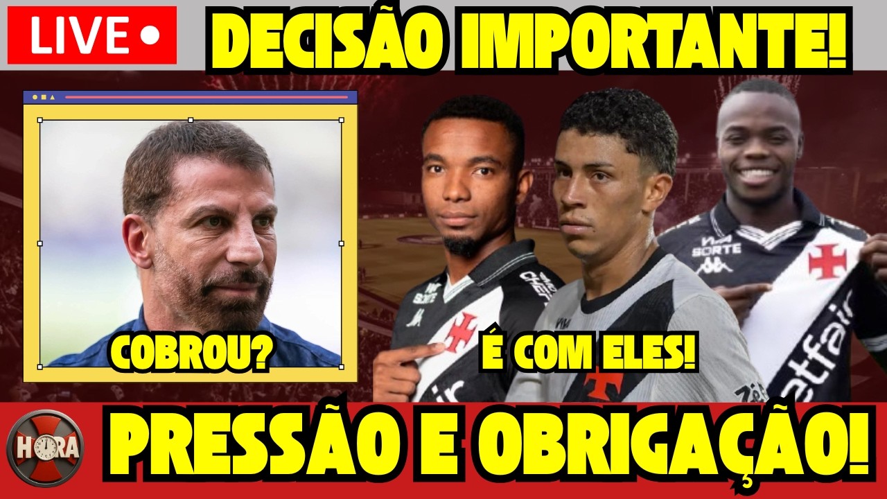 COBRANÇA? VASCO TEM DECISÃO EM MEIO A PRESSÃO PESADA