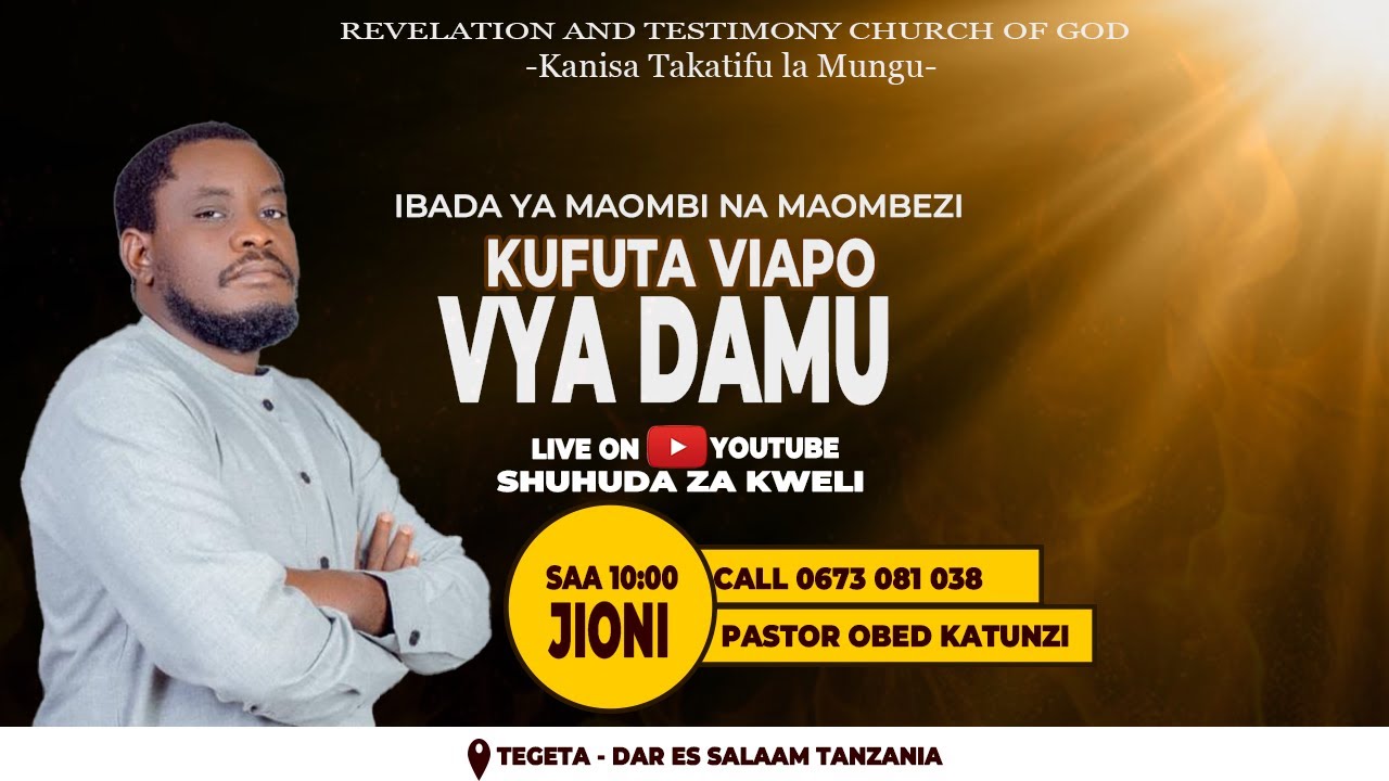 KUFUTA VIAPO VYA DAMU  || PASTOR OBED KATUNZI 23 OCT 2024