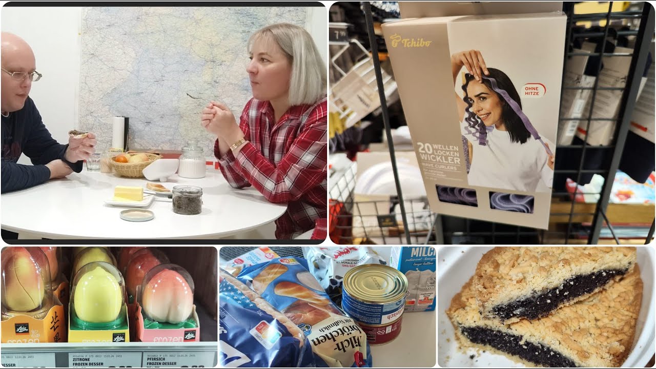 Пробуем "чёрную икру"😁Закупка в REWE🛒Ела мак ложками и молочную смесь😁Песочный пирог🥧Влог 23.01.2026