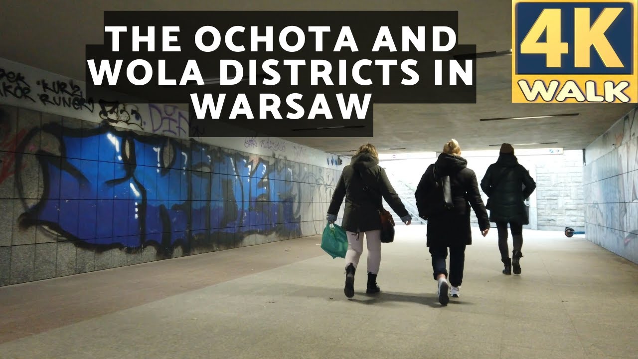 4K WALKING IN WARSAW POLAND | OCHOTA AND WOLA DISTRICTS IN WARSZAW | JANUARY 3 ,2023