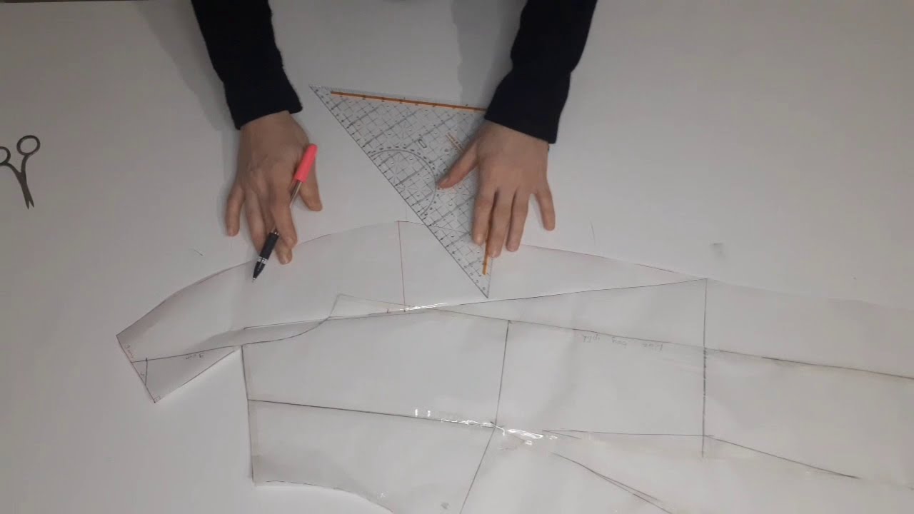 şal yaka kaban kalıbı hazırlığı✂️pens kaydırma✂️şal yaka çizimi✂️kalıp