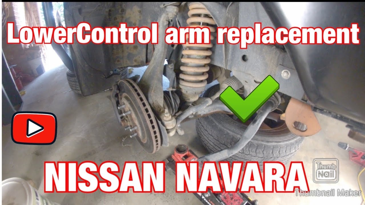 How to replace the lower control arm ,ball joints and bushes in a Nissan Navara d40