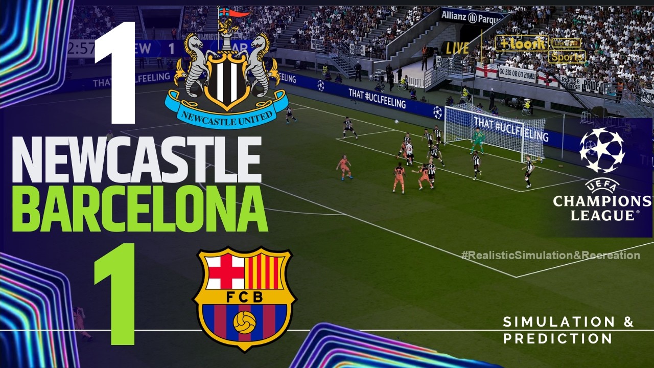 ¡Newcastle vs. Barcelona 🔴 UEFA Champions League 25/26 EN VIVO! Fútbol Virtual Simulación