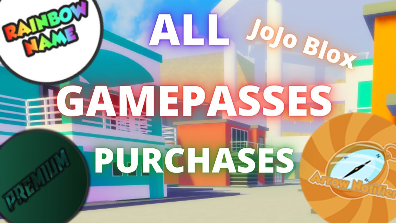 Jojo Blox - All GAMEPASSES & Ingame Purchases (Worth Or No)