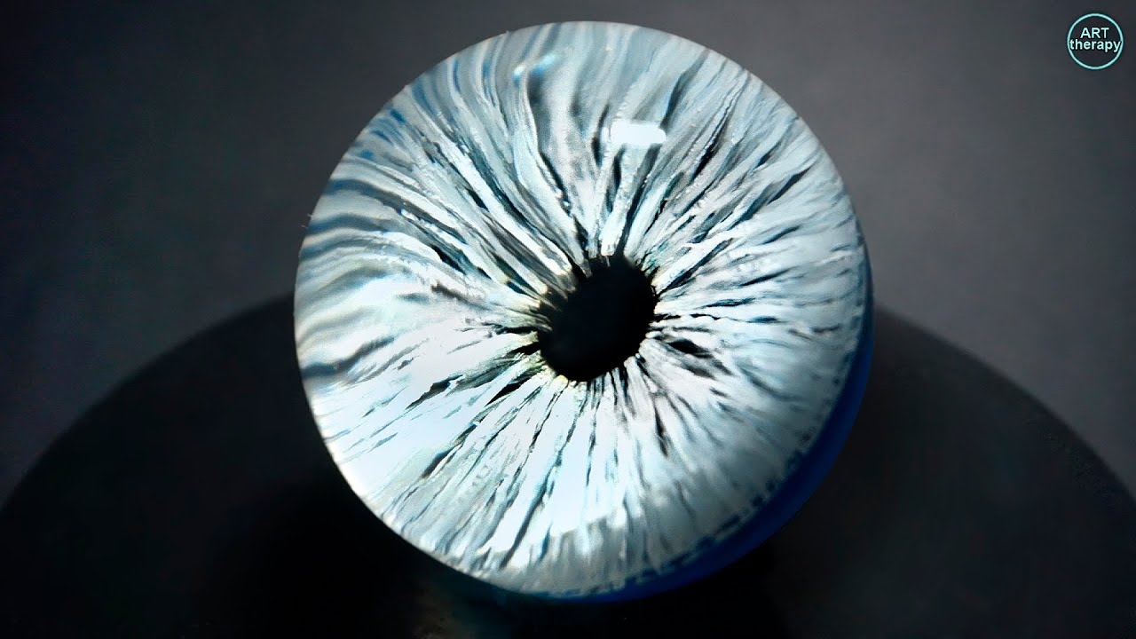 Resin art sphere, [ eye sphere ], Epoxy resin. 3D RESIN Art. DIY