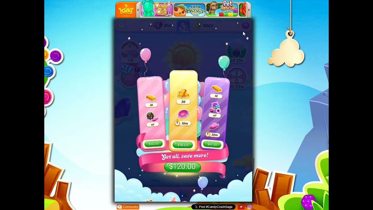 Candy Crush Saga Level 15861、15862、15863、15864、15865 by Funny❣