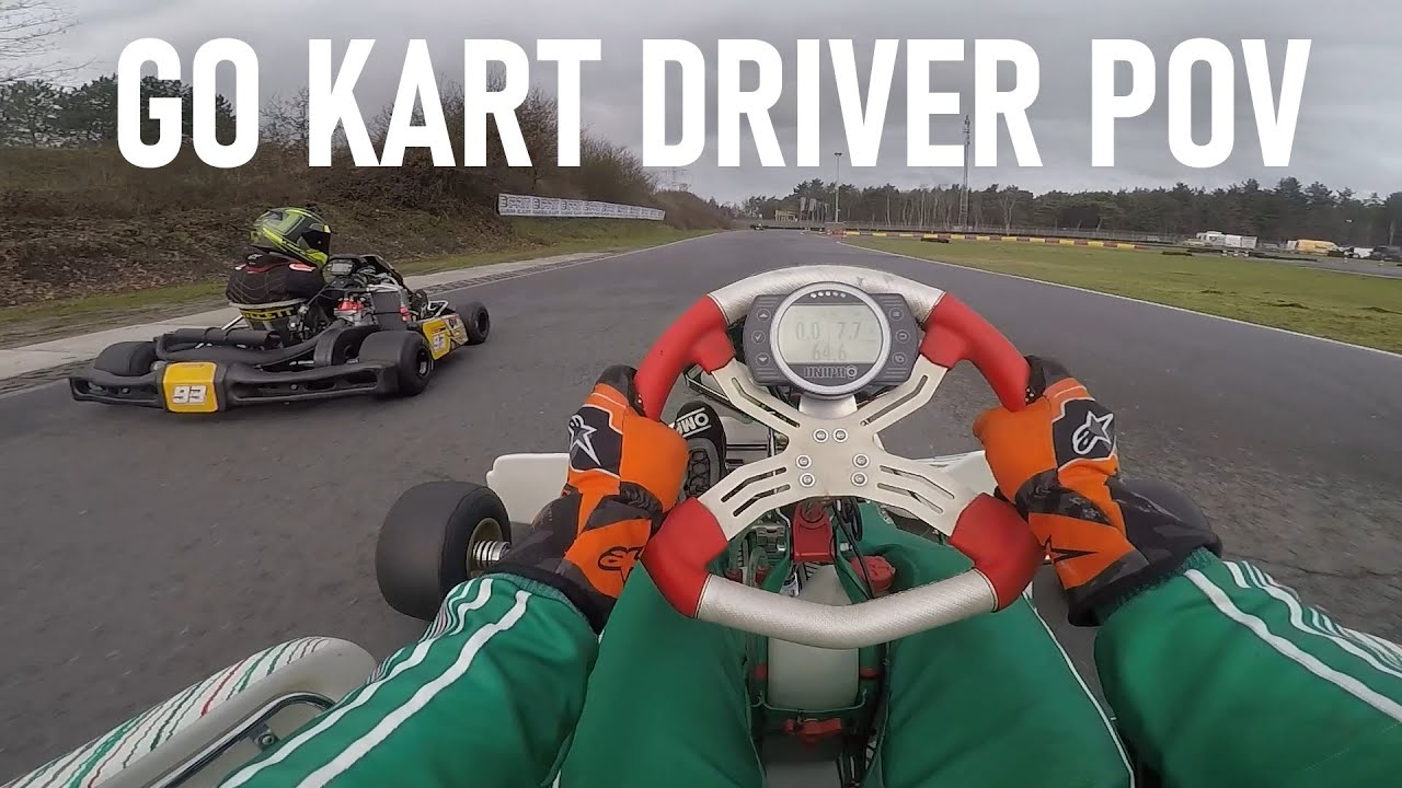 GO KART DRIVER POV | Slicks On Half Wet Track