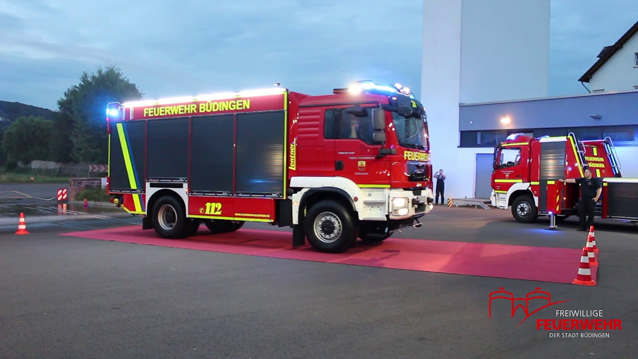 Ankunft des TLF 4000 (Lentner) der Feuerwehr Büdingen
