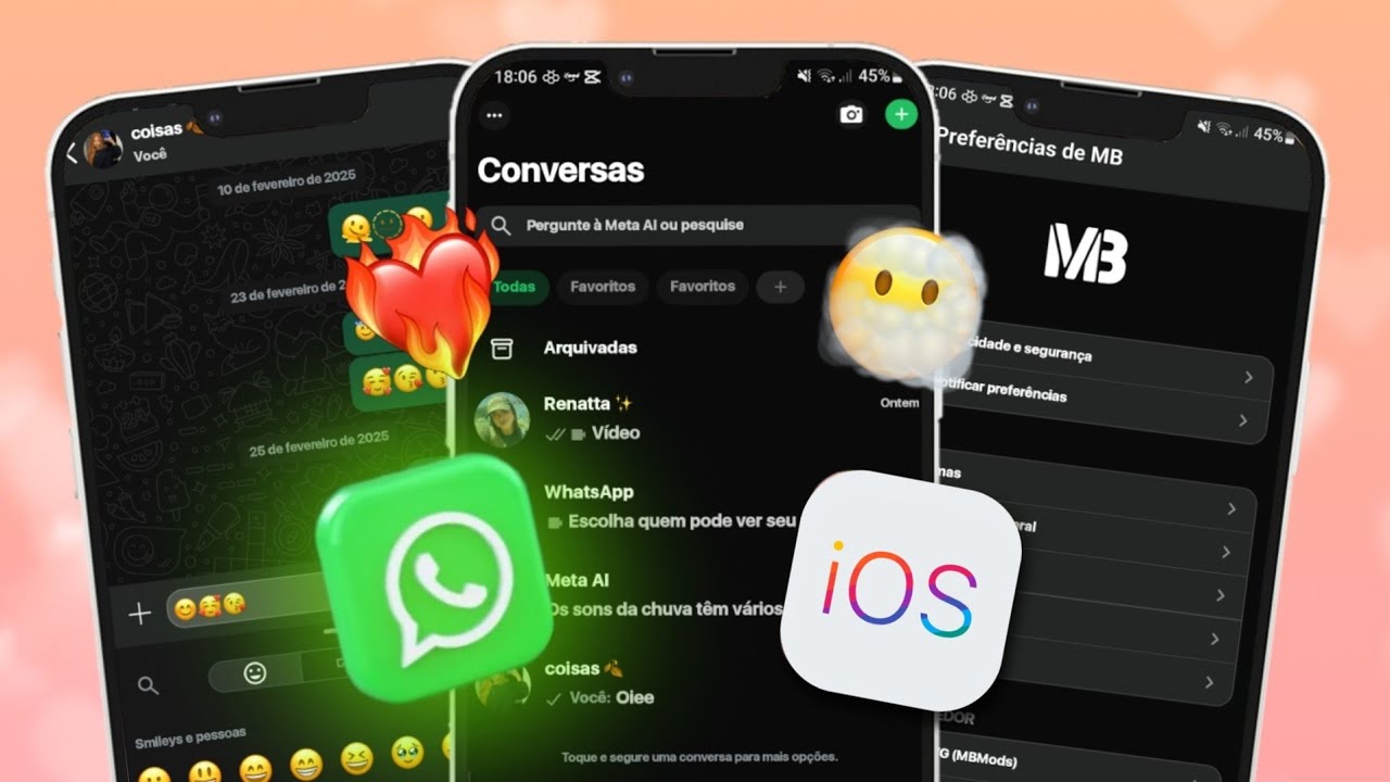 WHATSAPP IGUAL IPHONE MB IOS 2.2.2 ATUALIZADO 2025 com EMOJIS IOS + FONTES IOS + PRIVACIDADE