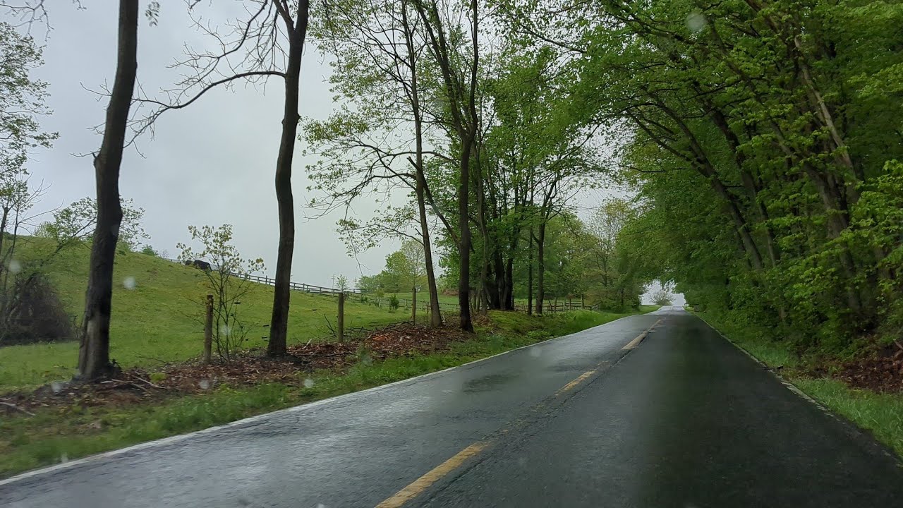 ASMR Scenic Rainy Drive Country Roads Maryland