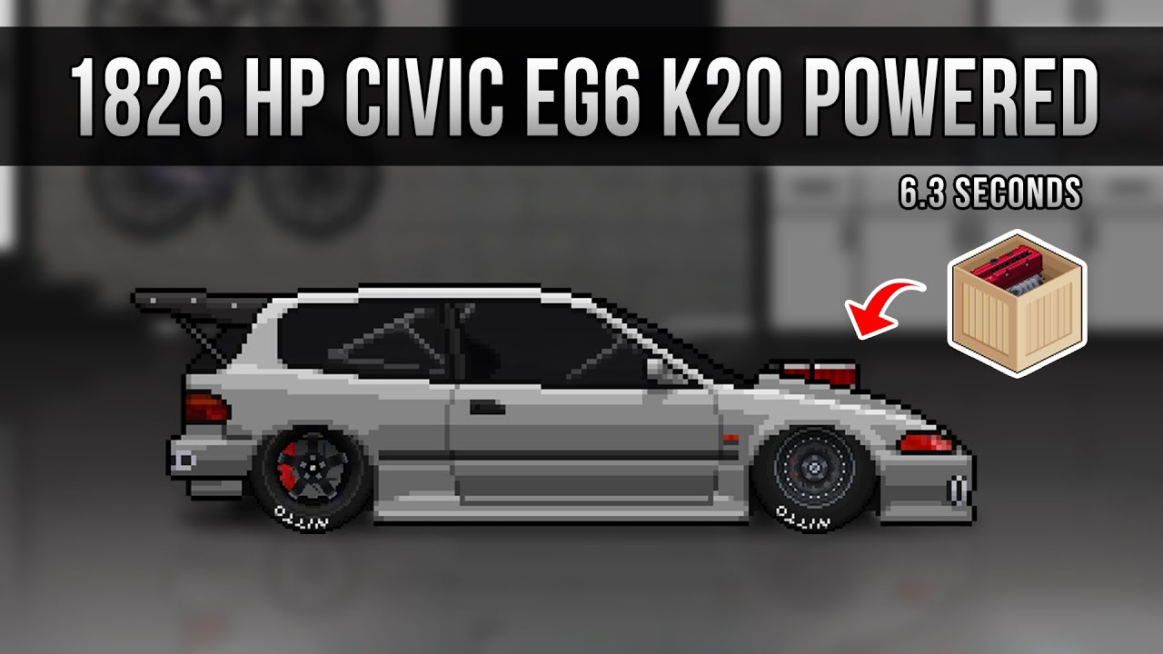 PIXEL CAR RACER HONDA CIVIC EG6 DRAG BUILD