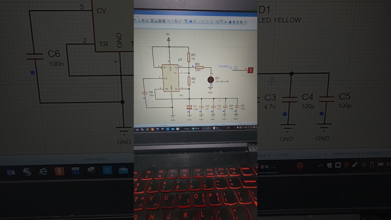 [3 major] - 1Hz Pulse(using 555 timer) #555timer #pulse #circuit