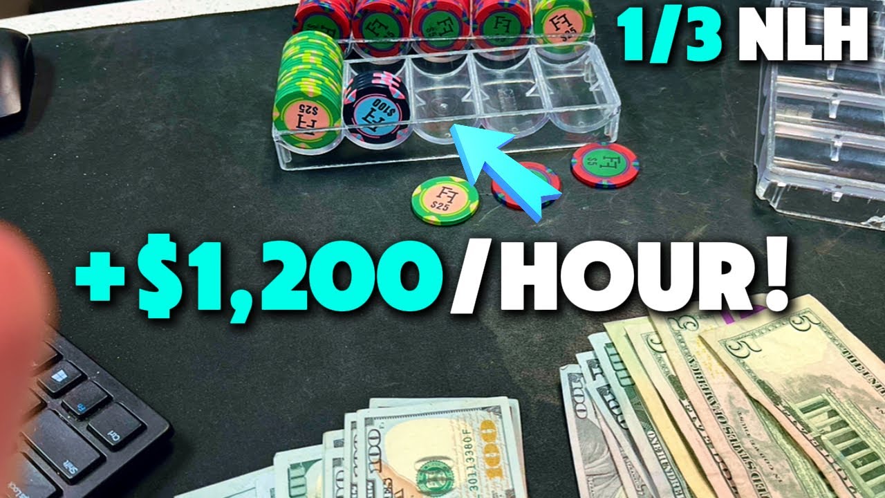 I Made $1,200 in 1 HOUR PLAYING LOW STAKES POKER!