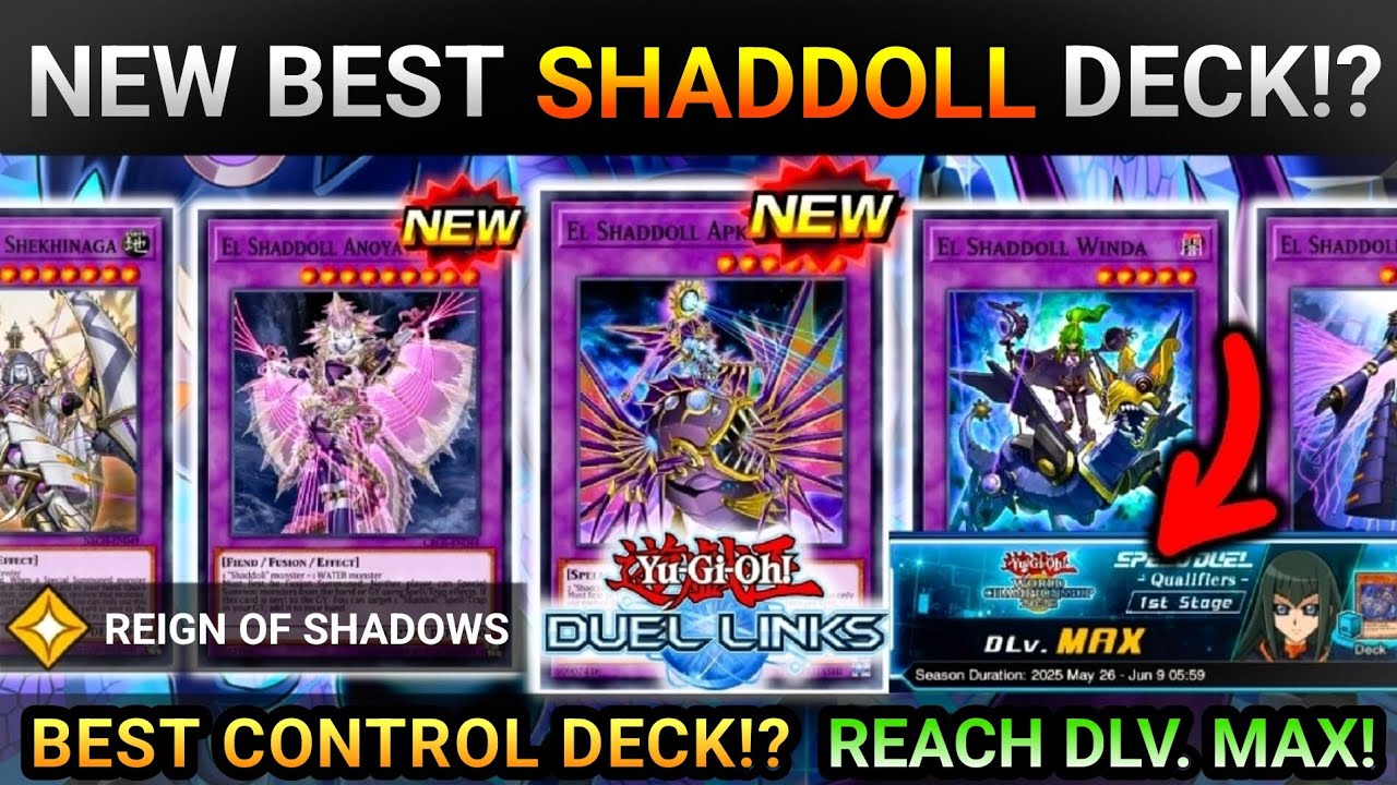 BEST CONTROL DECK!? | NEW Best Shaddoll Deck!? |  WCQ 2025 Highlights! [Yugioh Duel Links]