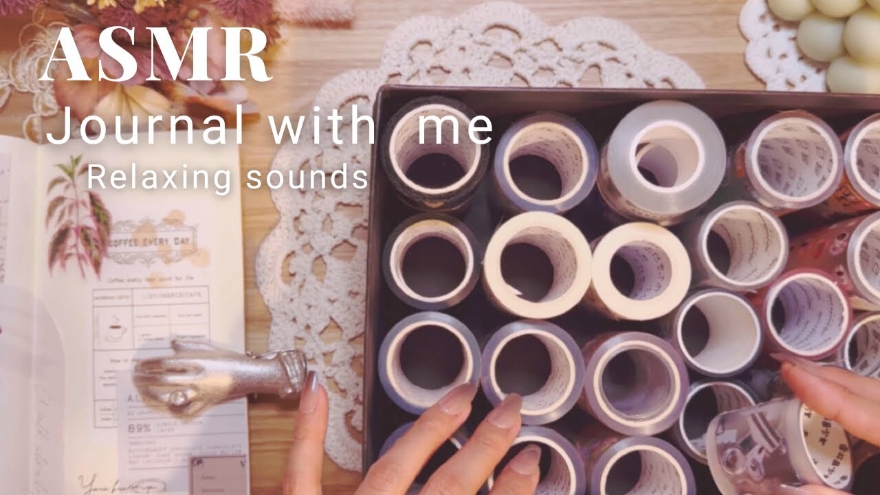 ASMR|ピクニックに行きたくなる明るいコラージュ🐱❤️Scrapbooking Journaling Relaxing sounds
