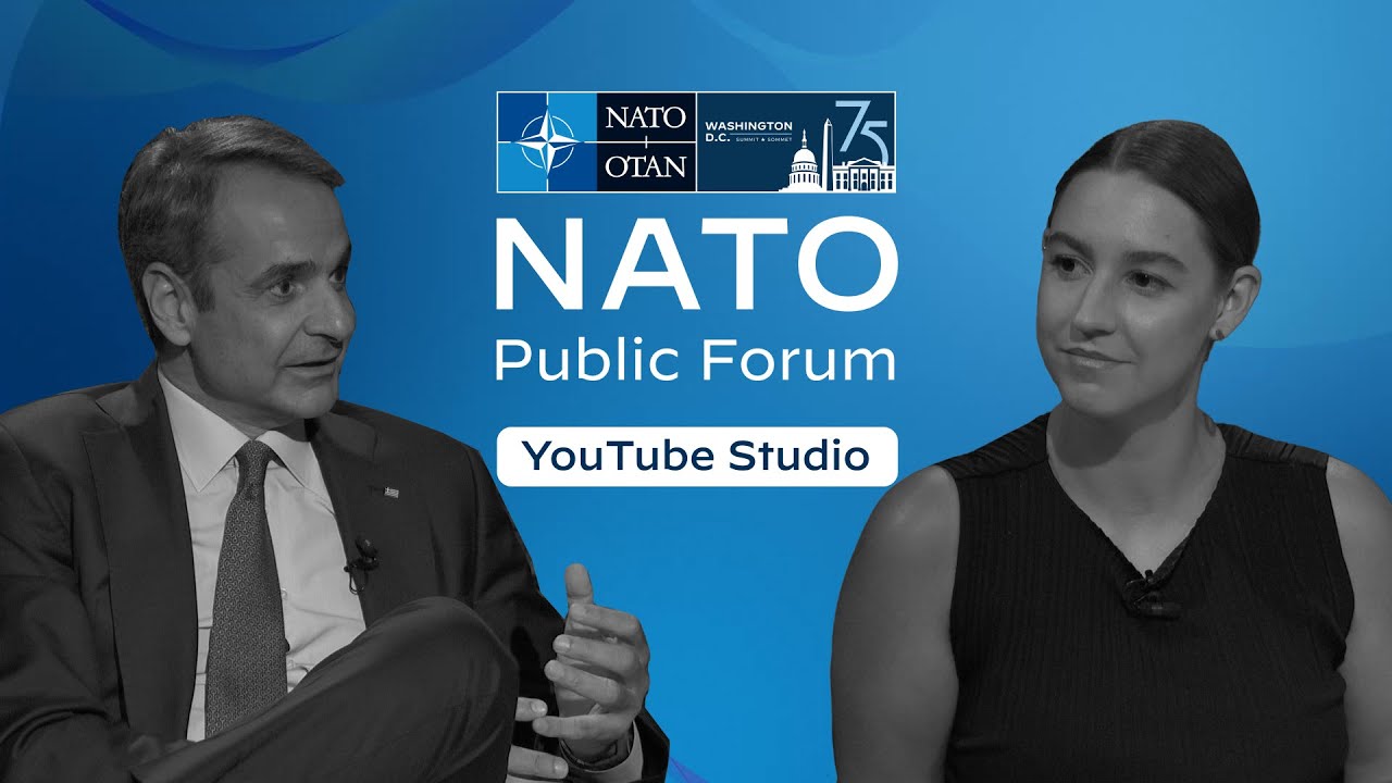 NATO Public Forum YouTube Studio 2024 | 🇬🇷 Kyriakos Mitsotakis with Victoria Reichelt