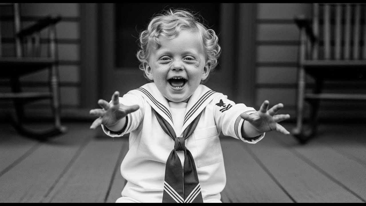 A Toddler Laughs in 1900 — Then You Notice the Skin Around His Eyes