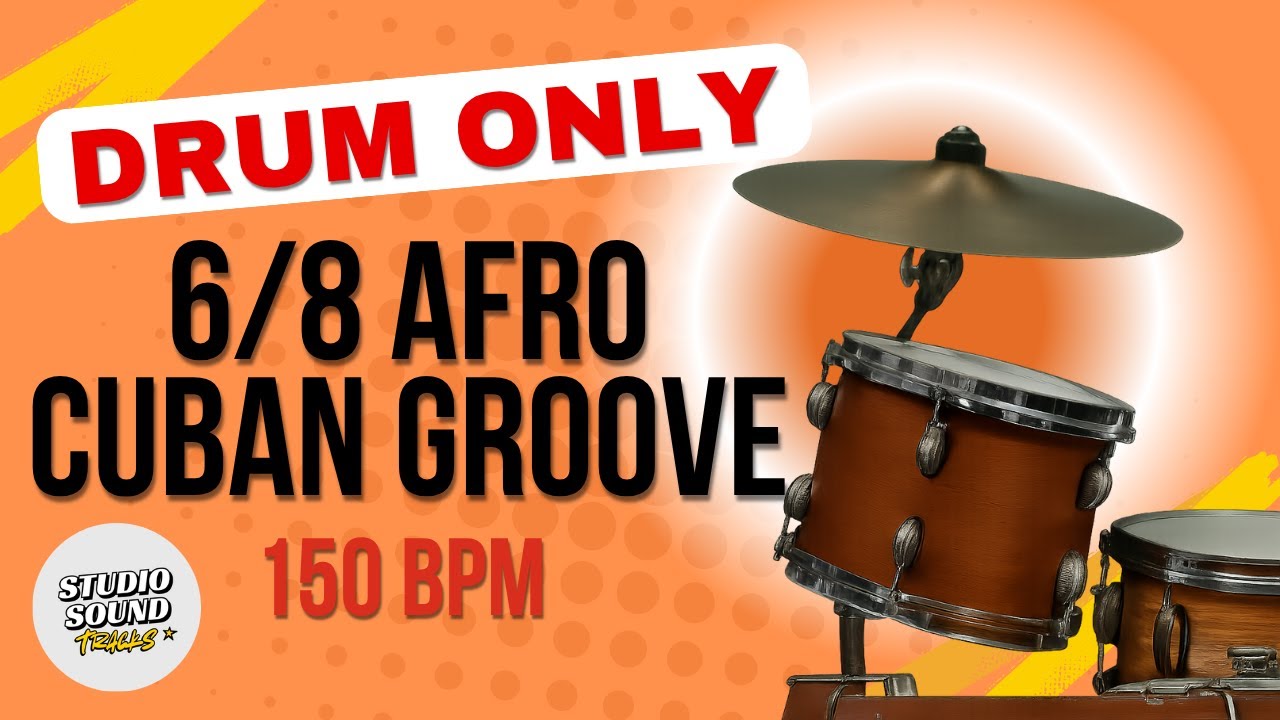 150 BPM | Guitar Backing Track – Afro-Cuban 6/8 Fusion Groove | Play Along