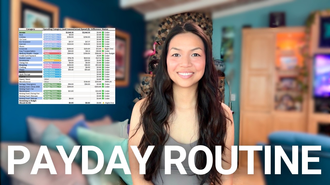 How I Budget My $2,135 Paycheck 💸Payday Routine: paying bills, student loan payment, salary update