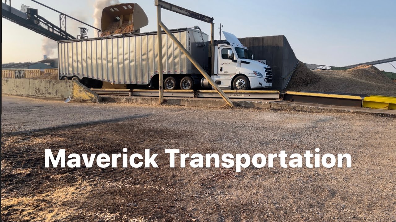 Hauling Wood Chips At Maverick Transportation.