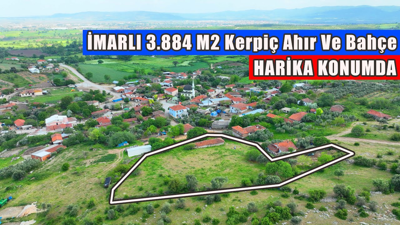 1882- 3.884 m2 Müstakil Kerpiç Ahır Ve Bahçe / Gönene 4 Km Mesafede